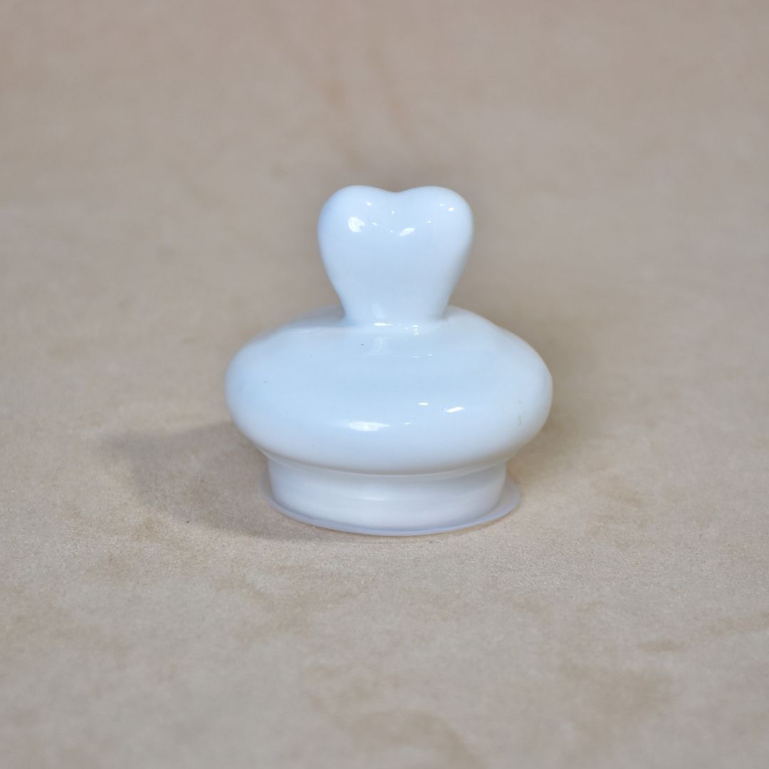 Ceramic Lid & Glass Jar With Heart Lid Set Of 3