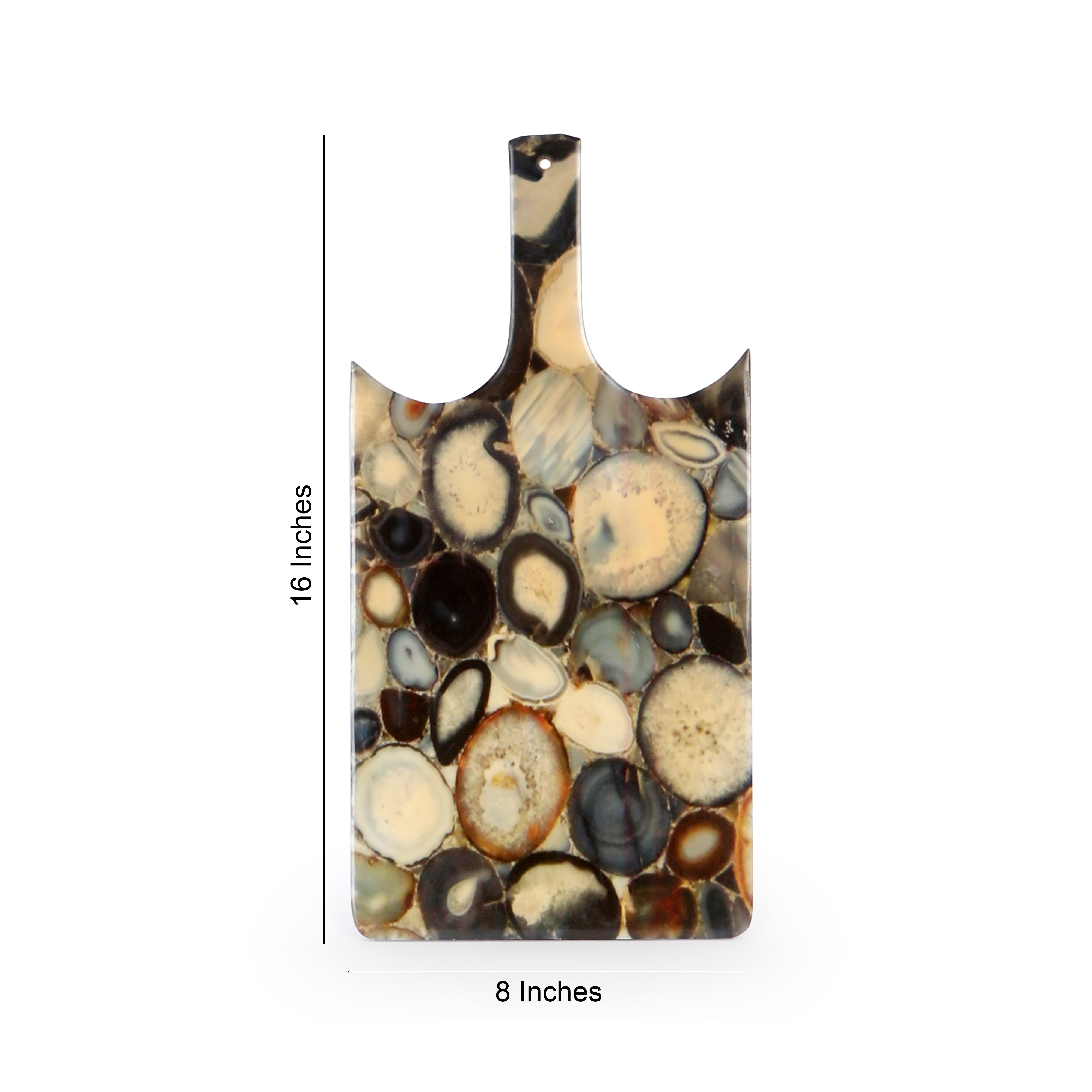 Agate Print & Enameled Cheese Platter