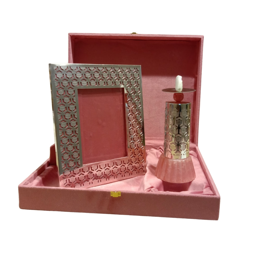 Exquisite Silver-Plated Shahi Baraat Photo Frame with Velvet Gift Box