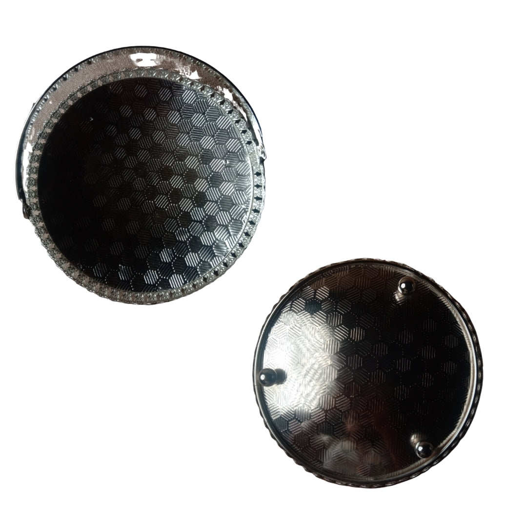 Decorative Silver Plated Round Handle Basket