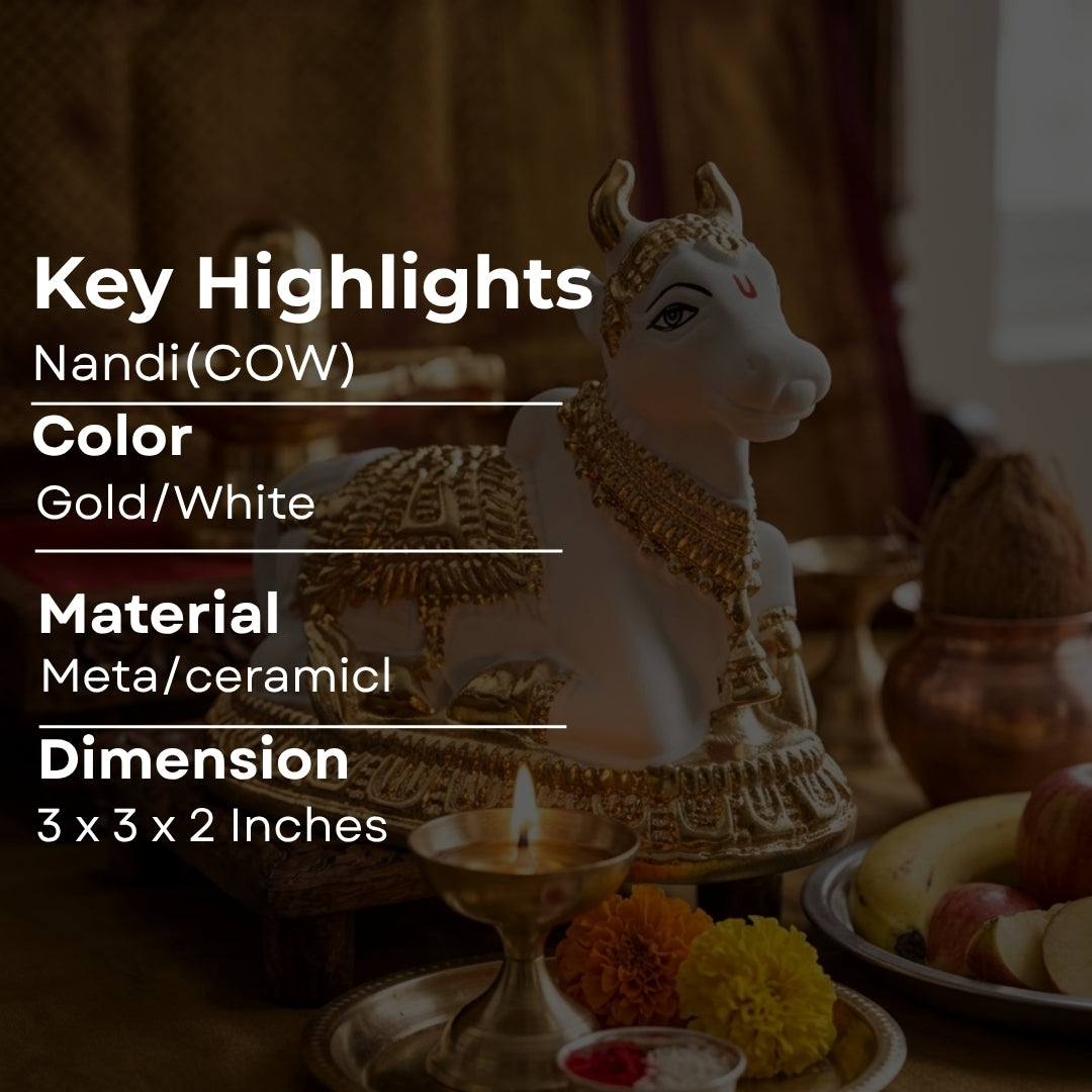 The Home Co- 24K Gold Plated The Divine Sentinel Fiber Nandi