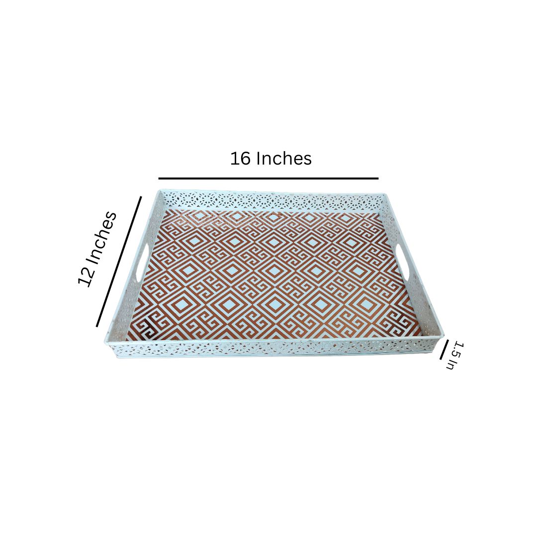 Single Tray - Large Copper & White
