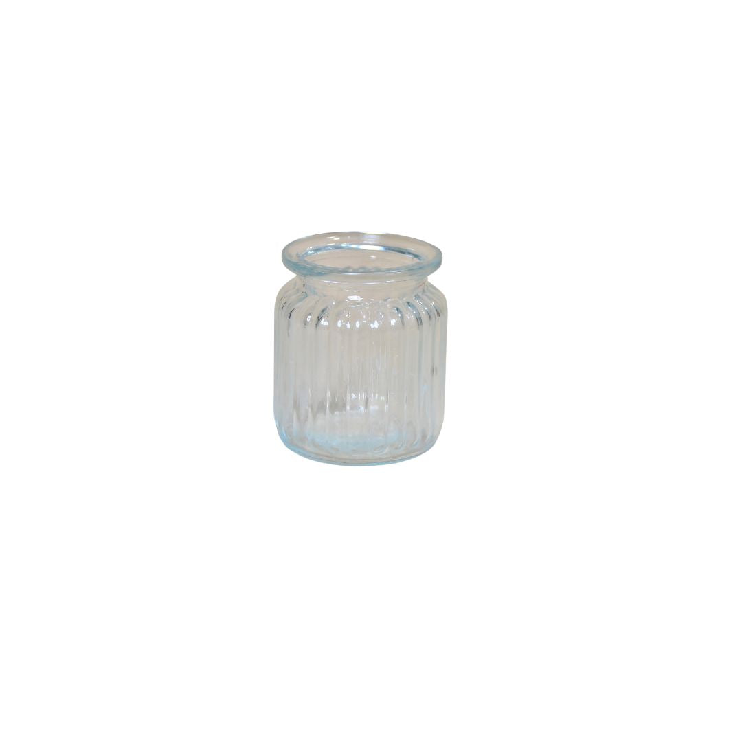 Ceramic Lid & Glass Jar With Heart Lid Set Of 3