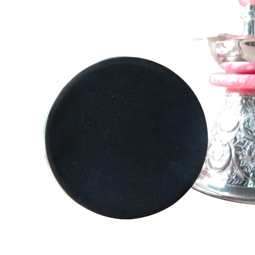 METAL Silver-Plated PINK RESIN Diya SAMAI Set of 2