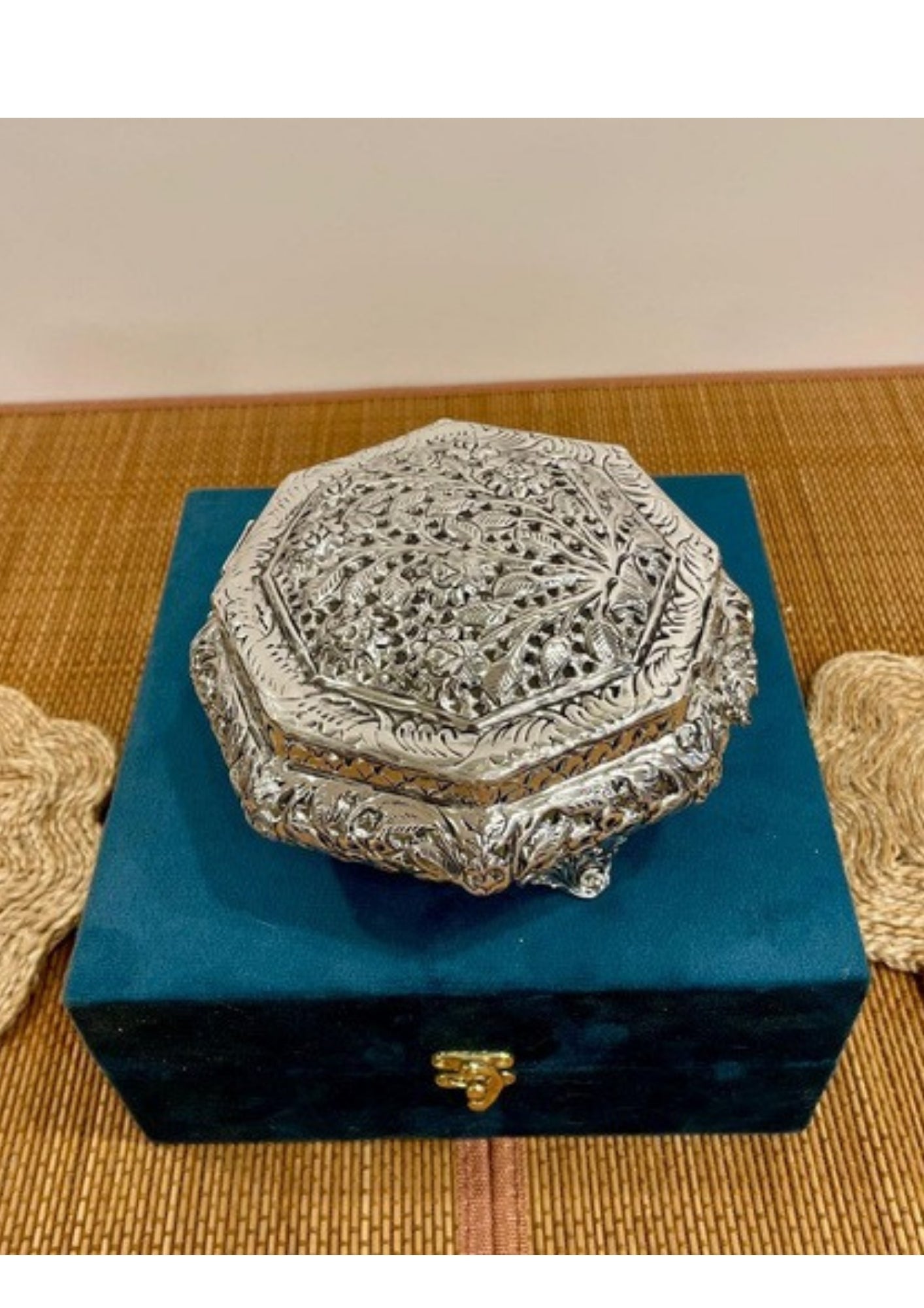 Silver Plated dryfruit Box
