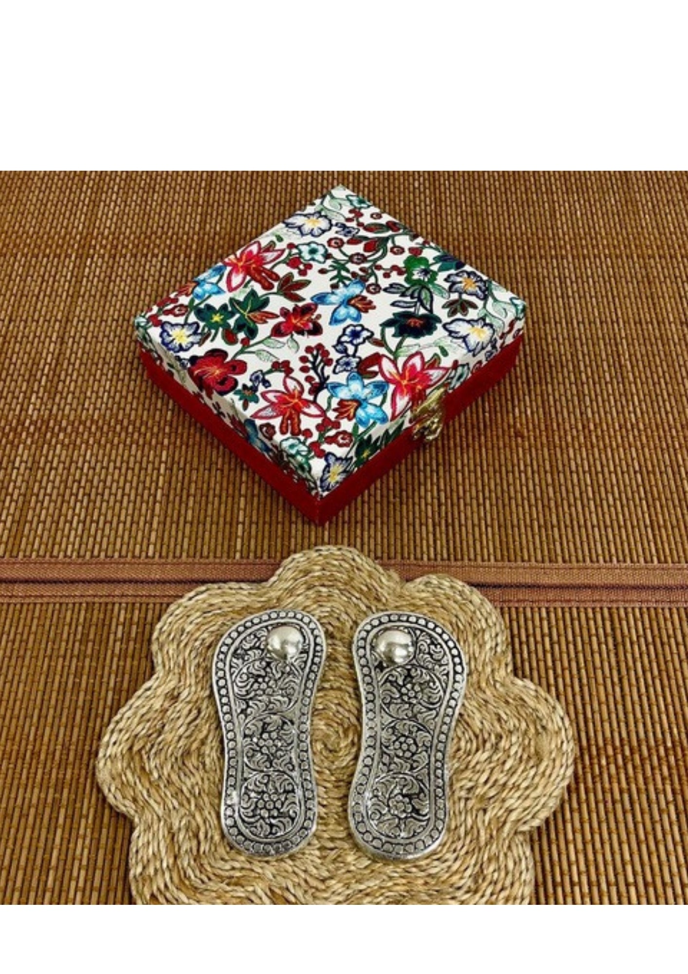 Silver Plated Charan Paduka