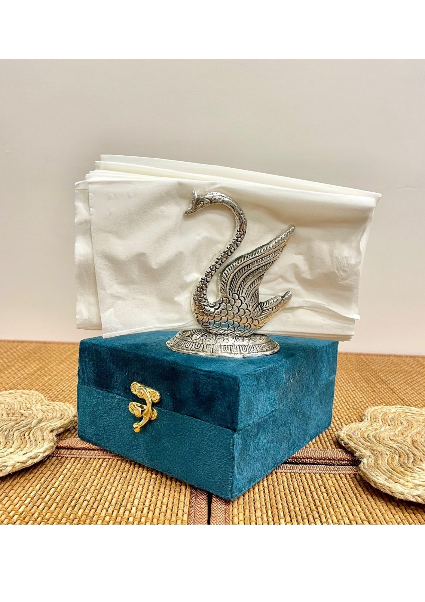 Silver Plated Swan Shape Napkin Holder