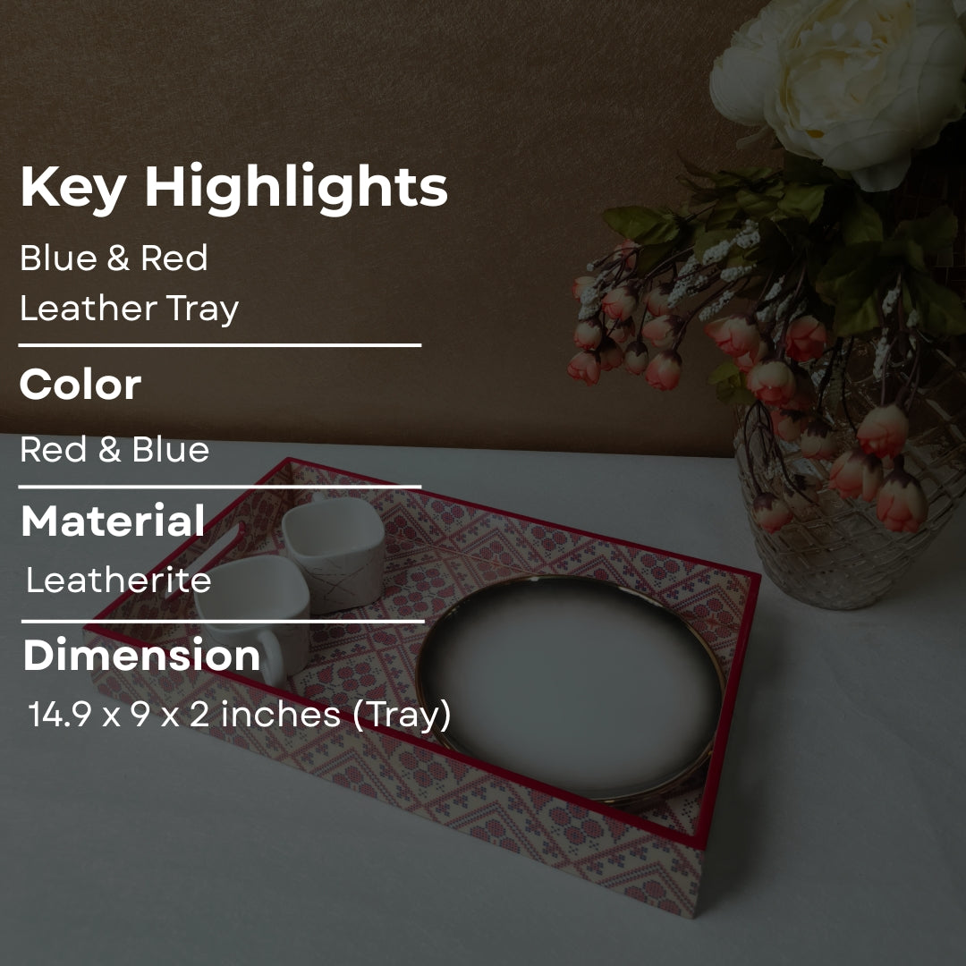 Large Pink Eiffel Print With Enamel Tray