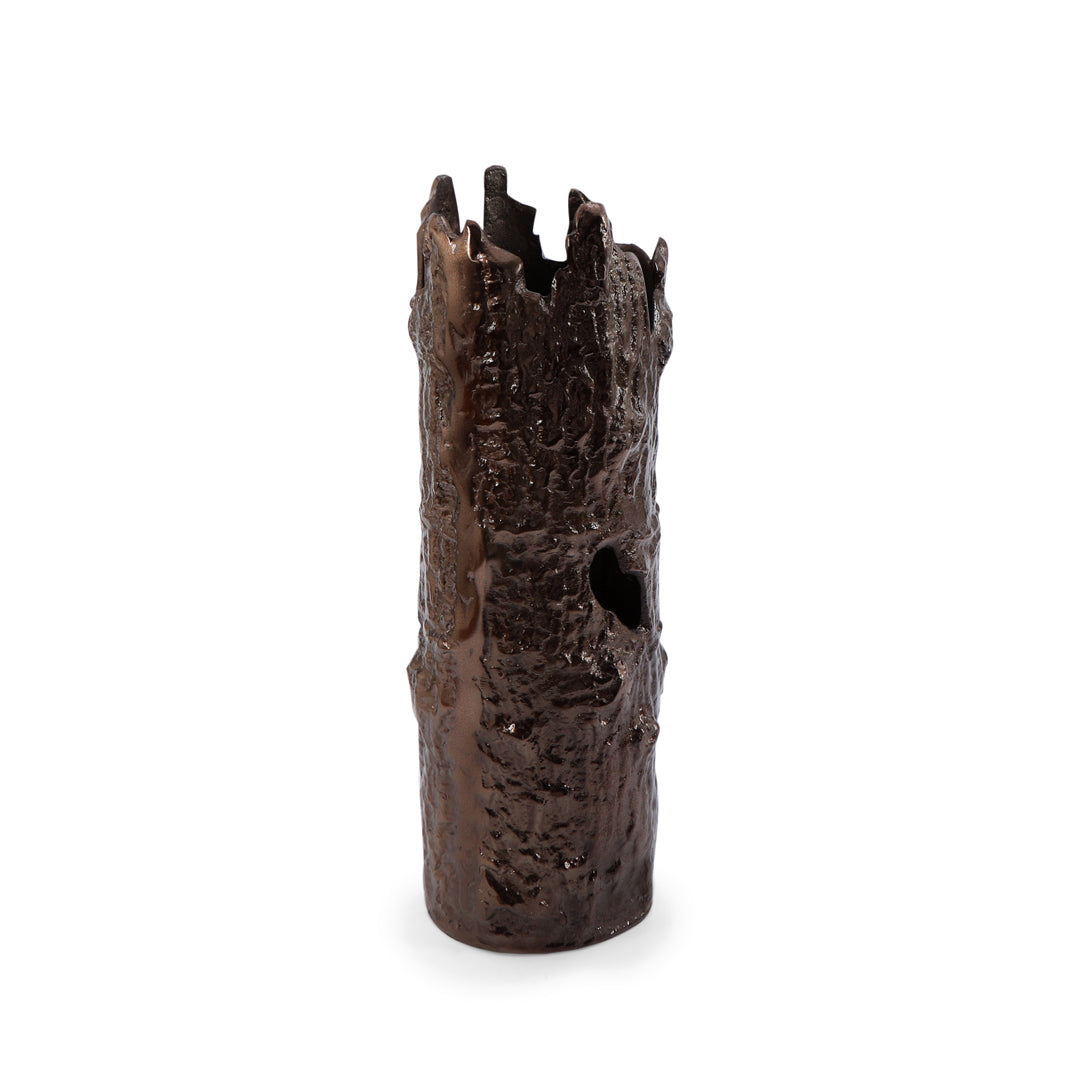 Bronze Bark Shape Vase - Medium 5- The Home Co.