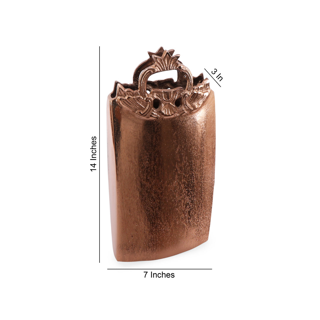 Copper Rectangle Vase 3- The Home Co.