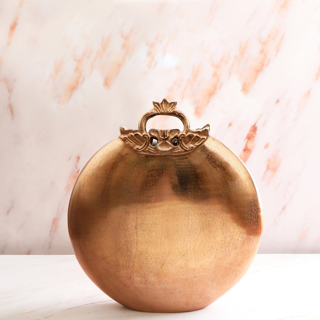 Aluminium Round Copper Vase