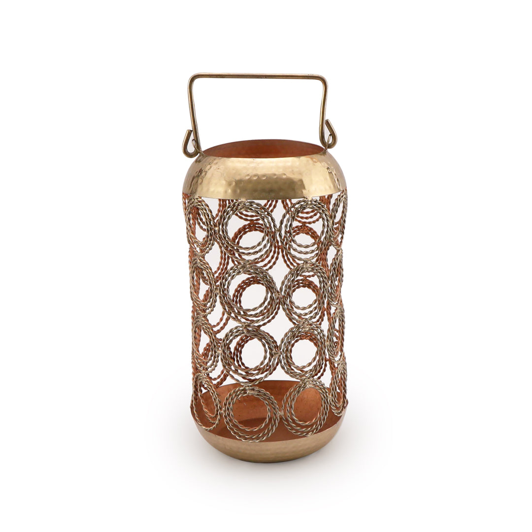 Ring Lantern Silver Vase 2- The Home Co.