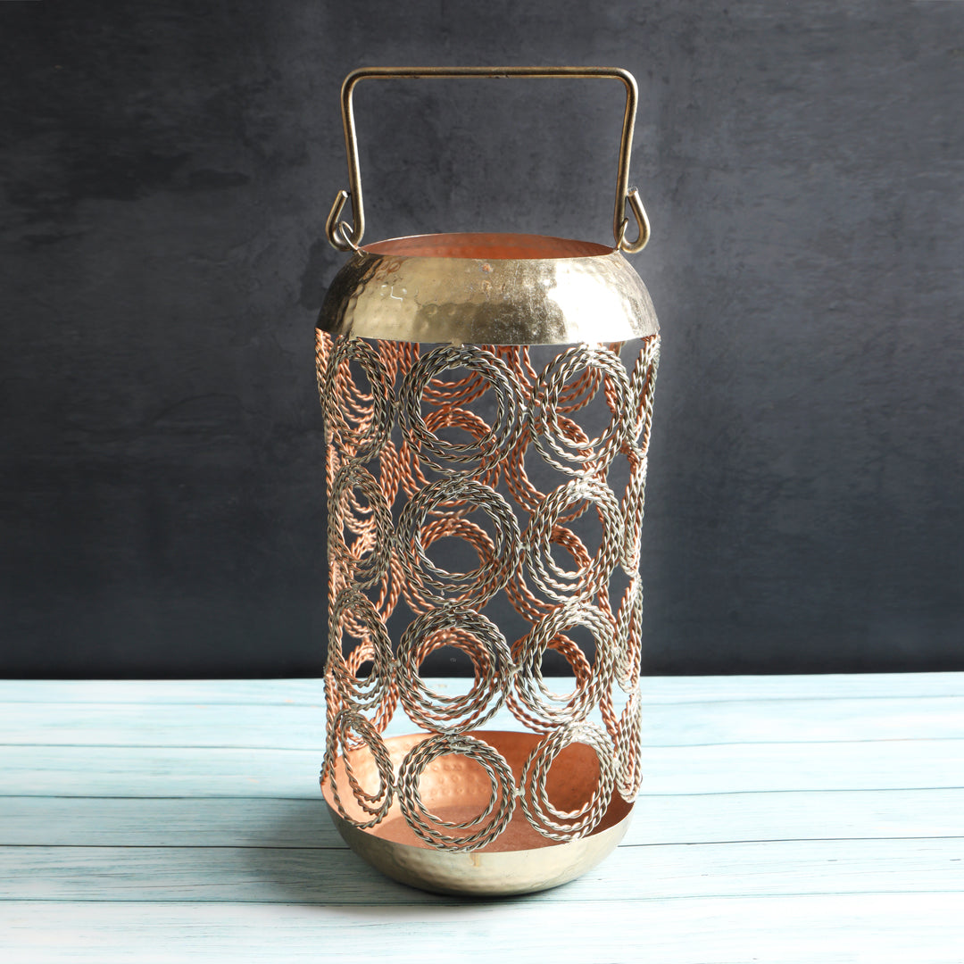 Ring Lantern Silver Vase