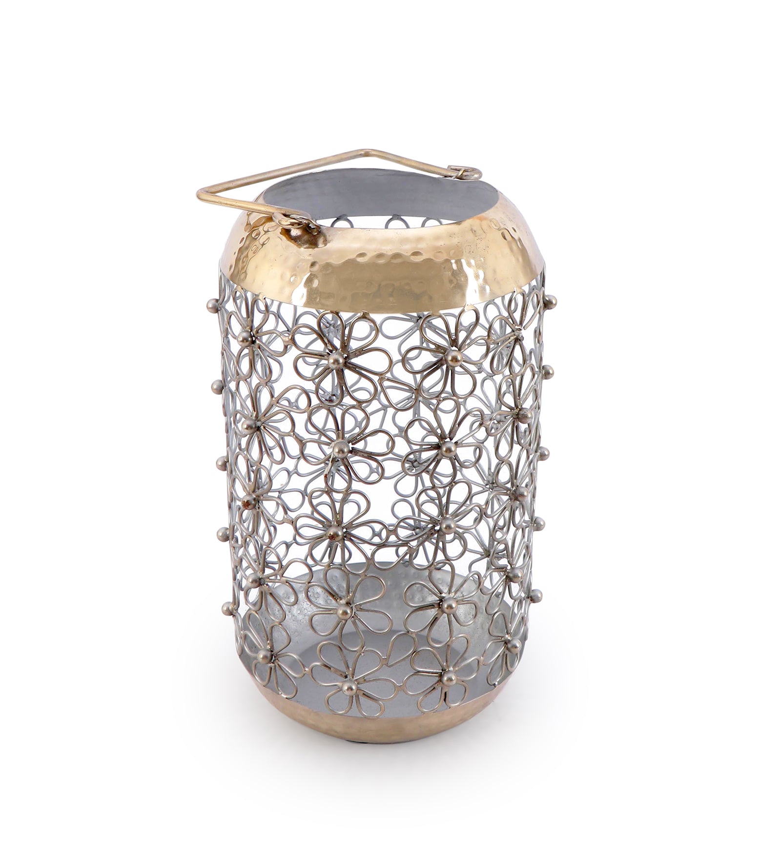 Flower Lantern Vase - Gold 2- The Home Co.