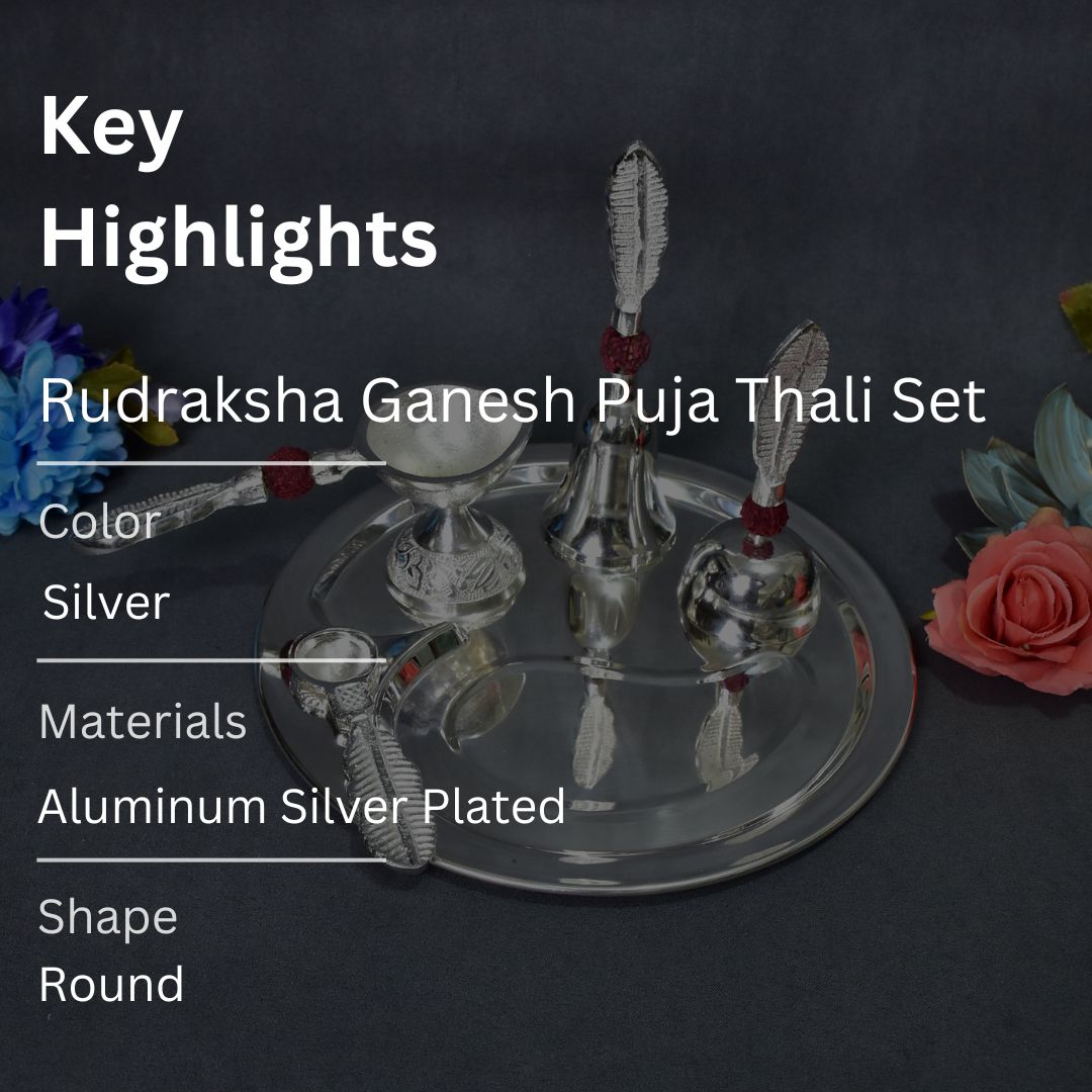 Rudraksha Ganesh Puja Thali Set