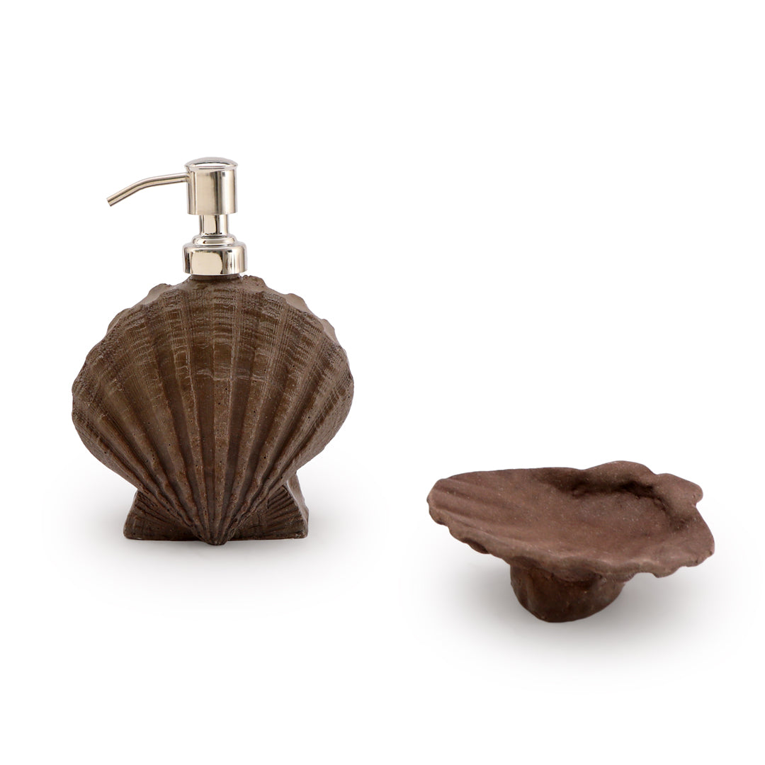 Shell Bathroom Set Of 2 - Brown - The Home Co.