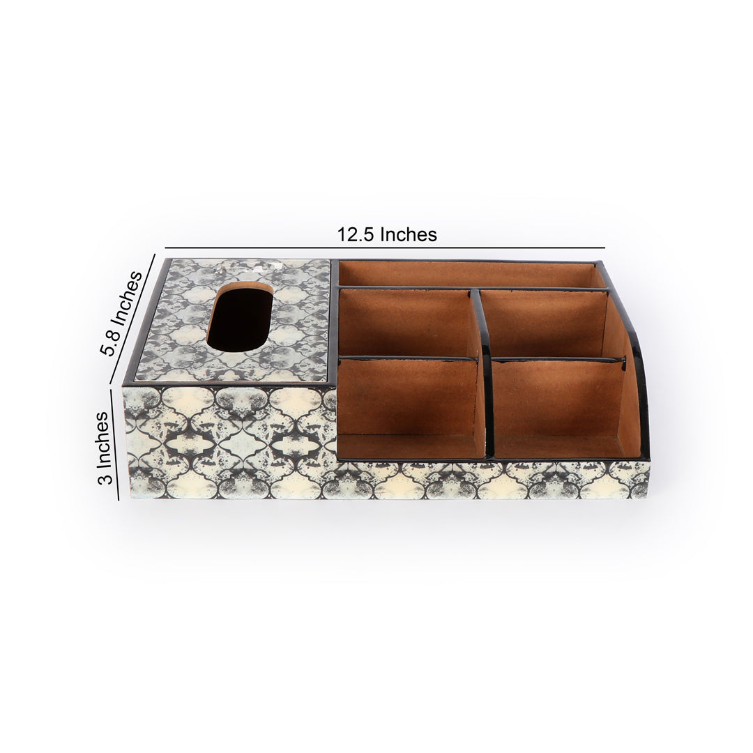 Table Organizer - Black Mosaic Dining Table Organiser 4- The Home Co.