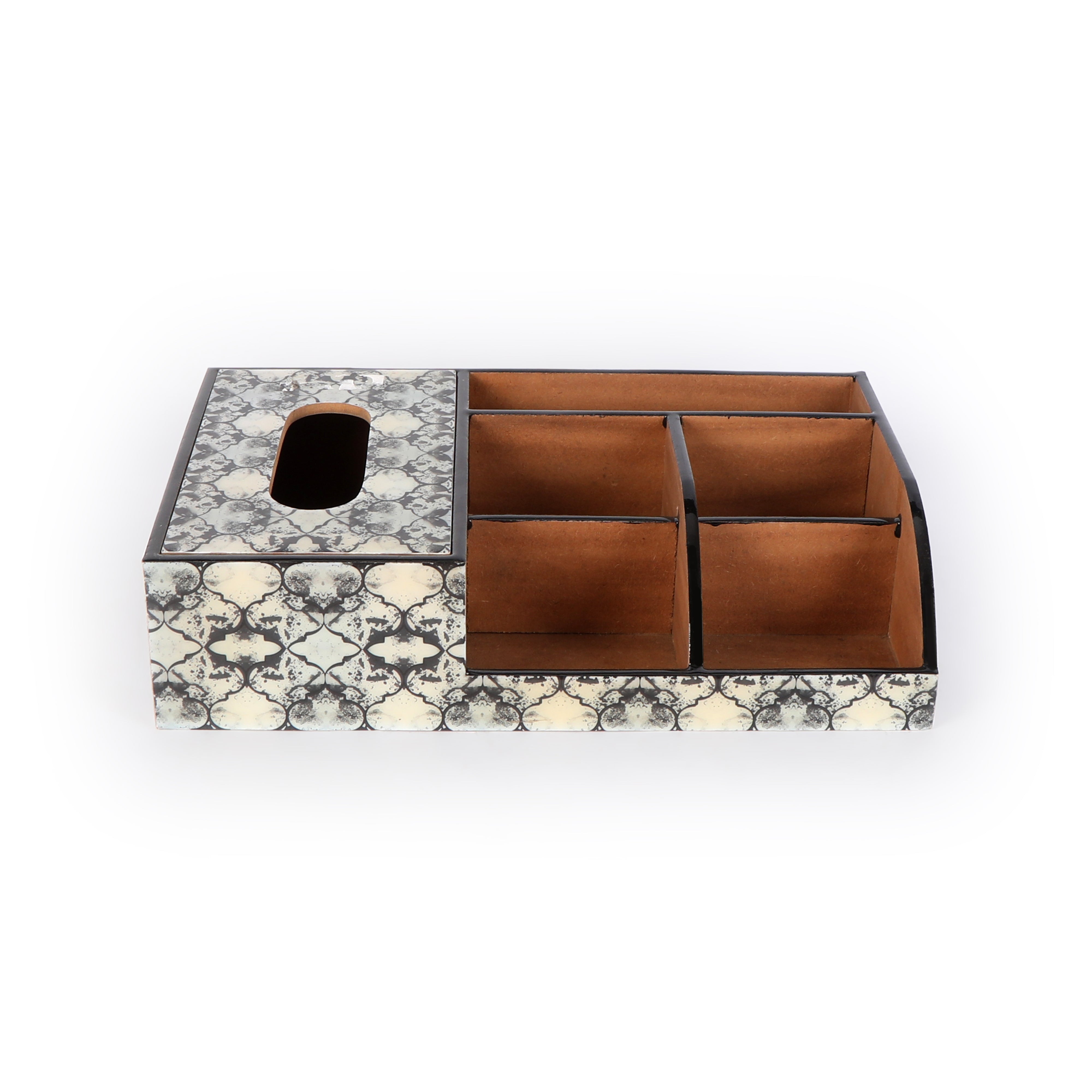 Table Organizer - Black Mosaic Dining Table Organiser