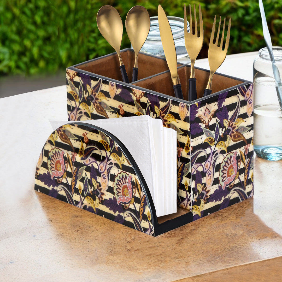 Cutlery Tissue Holder - Purple