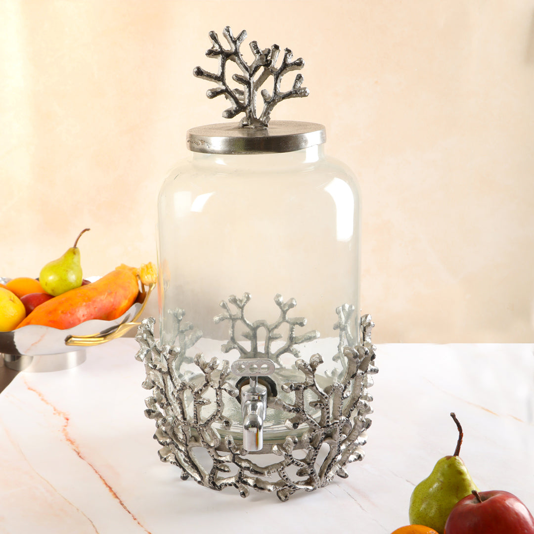 Silver Plated Aluminium Juice Dispenser - Coral Range