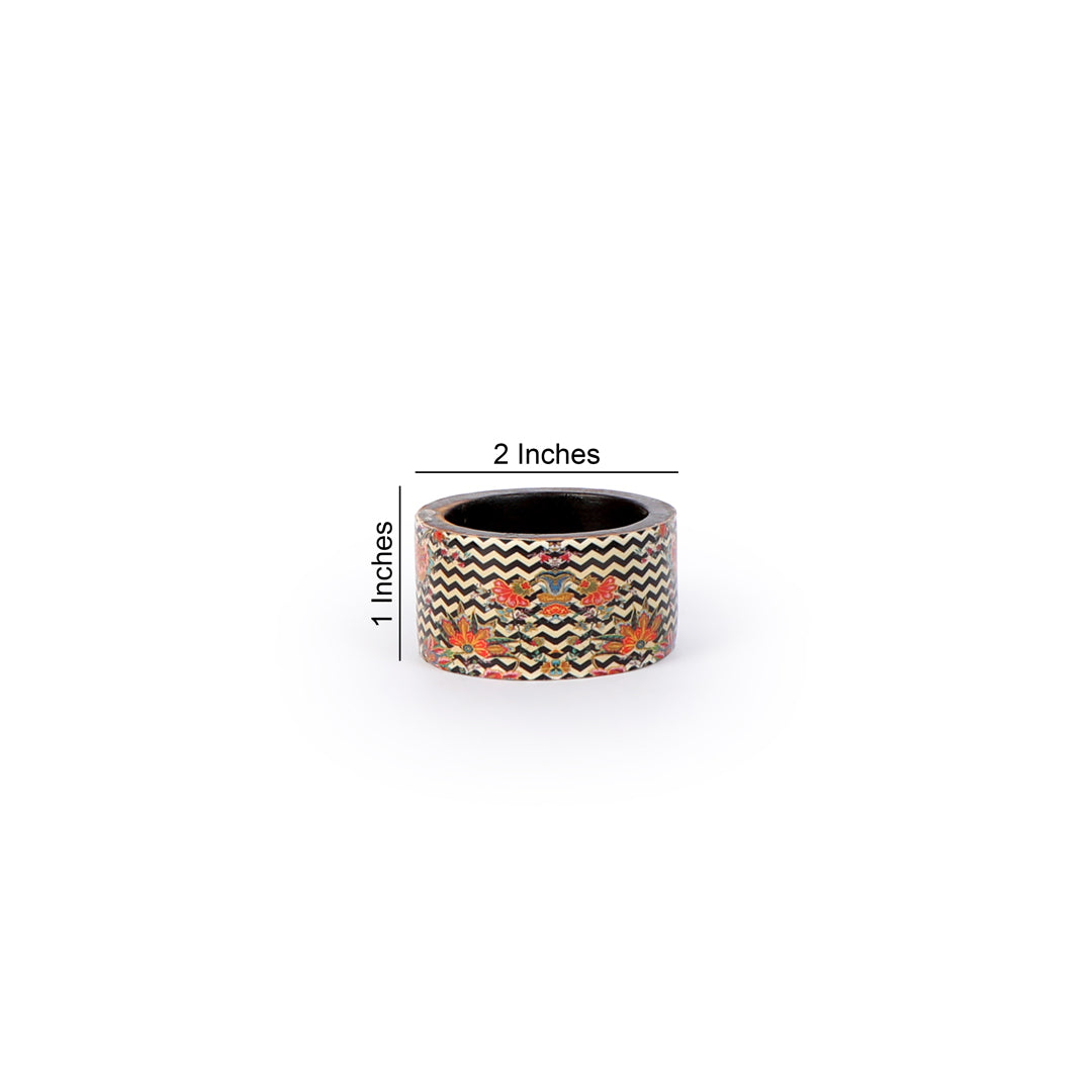 Napkin Ring Set Of 6 - Zig Zag