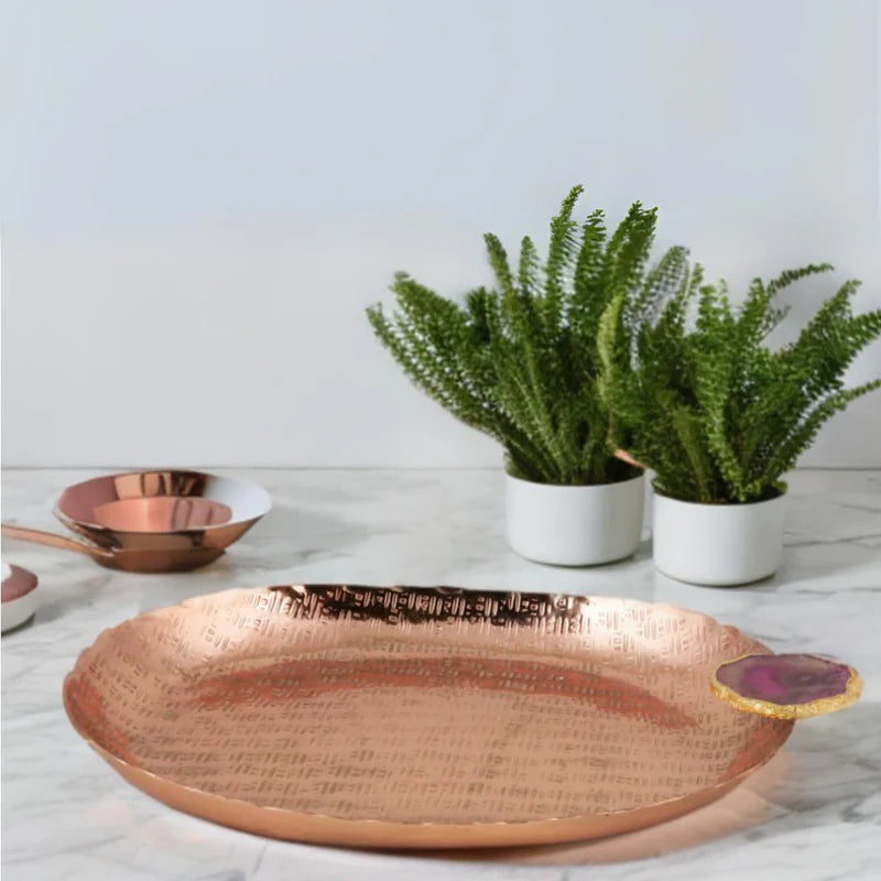 Copper Oval Platter 14"