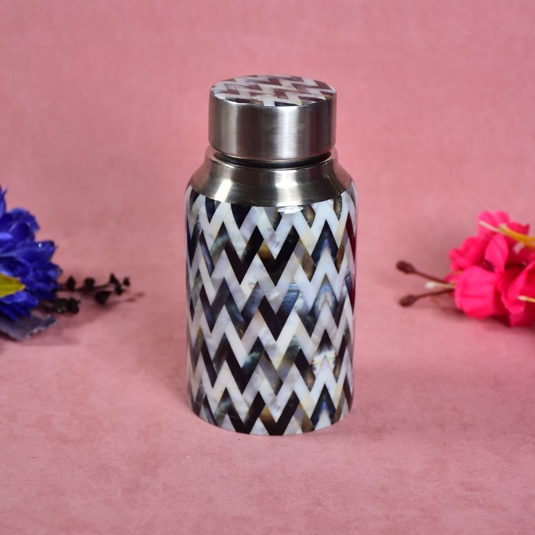 Stainless Steel Zig Zag Bottle - 350ml