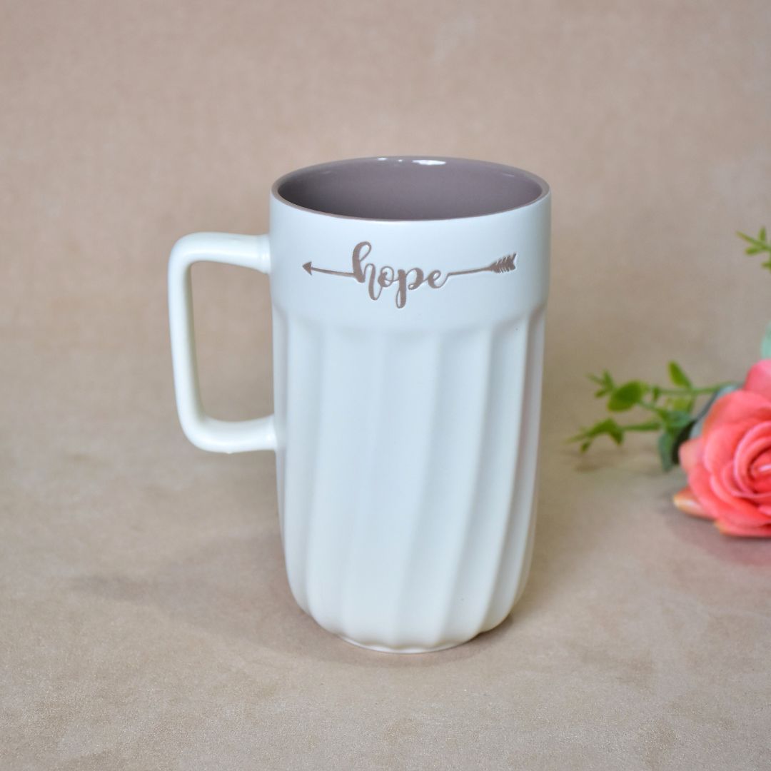 Hope Ceramic Mug - White