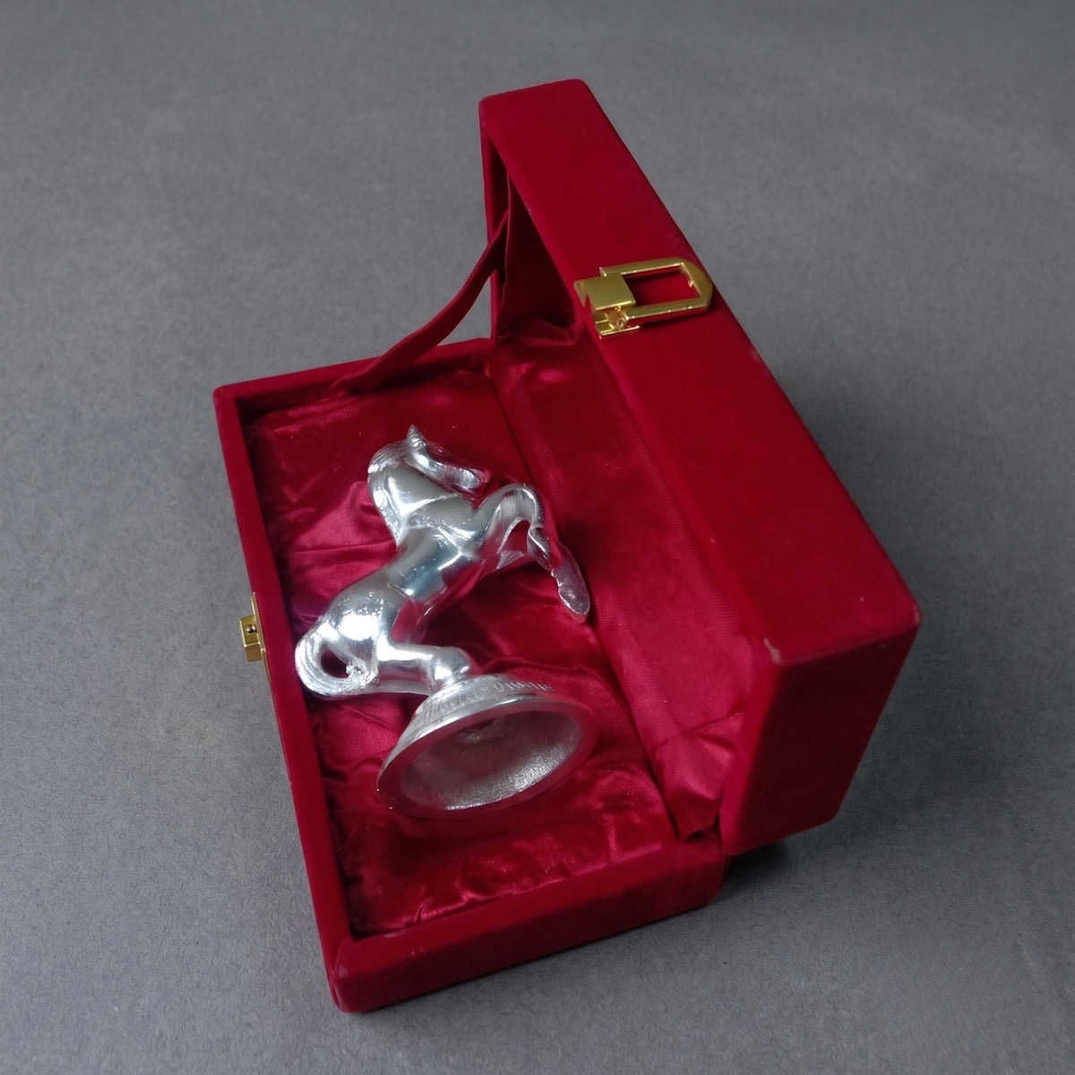 Silver plated rising horse