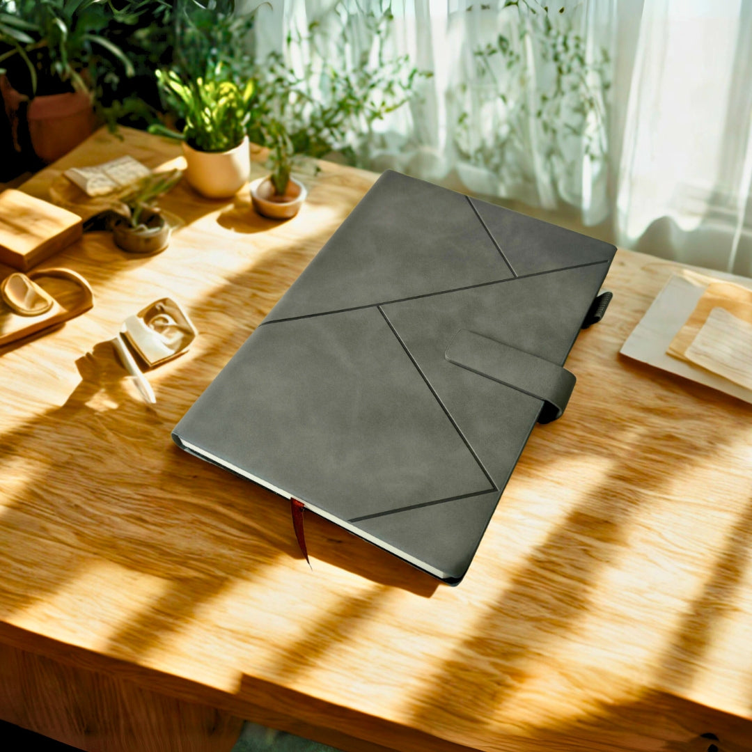 Light Grey Triangle Cut Diary