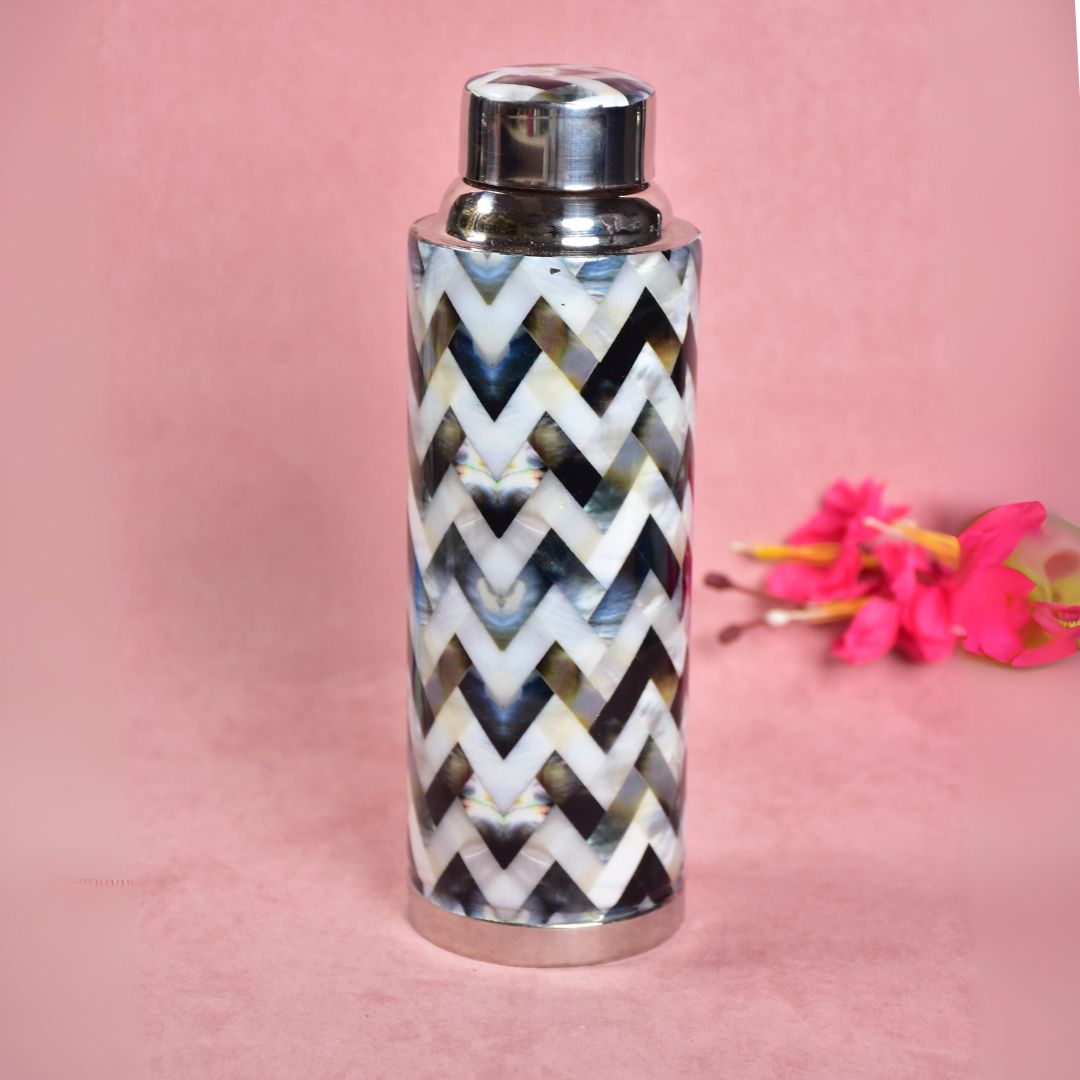 Zig Zag Copper Bottle Large - 1000ml