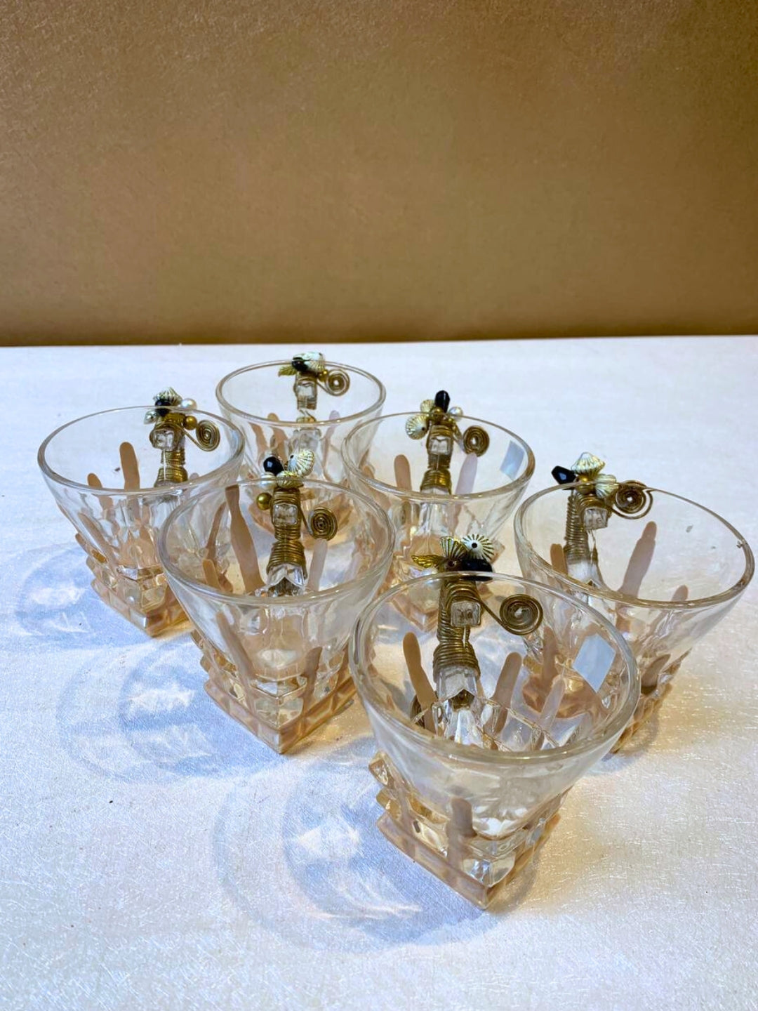 Square Tea Filigree Cup Set of 6