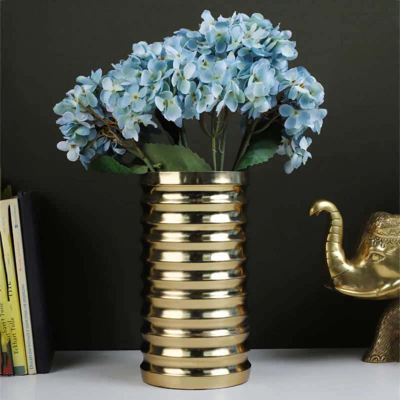 Aluminium Gold Flower Vase - Large