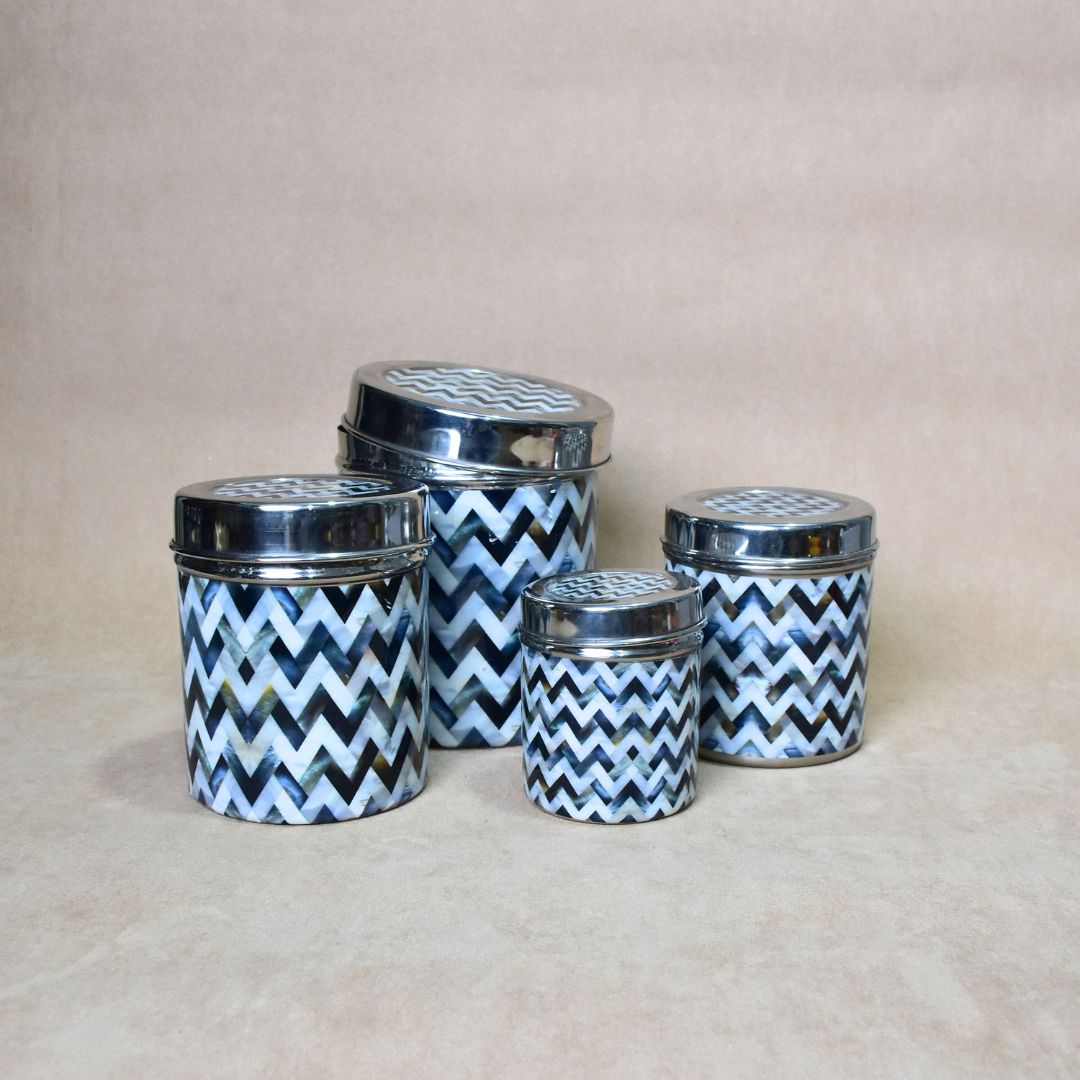 Zig Zag Jar Set Of 4