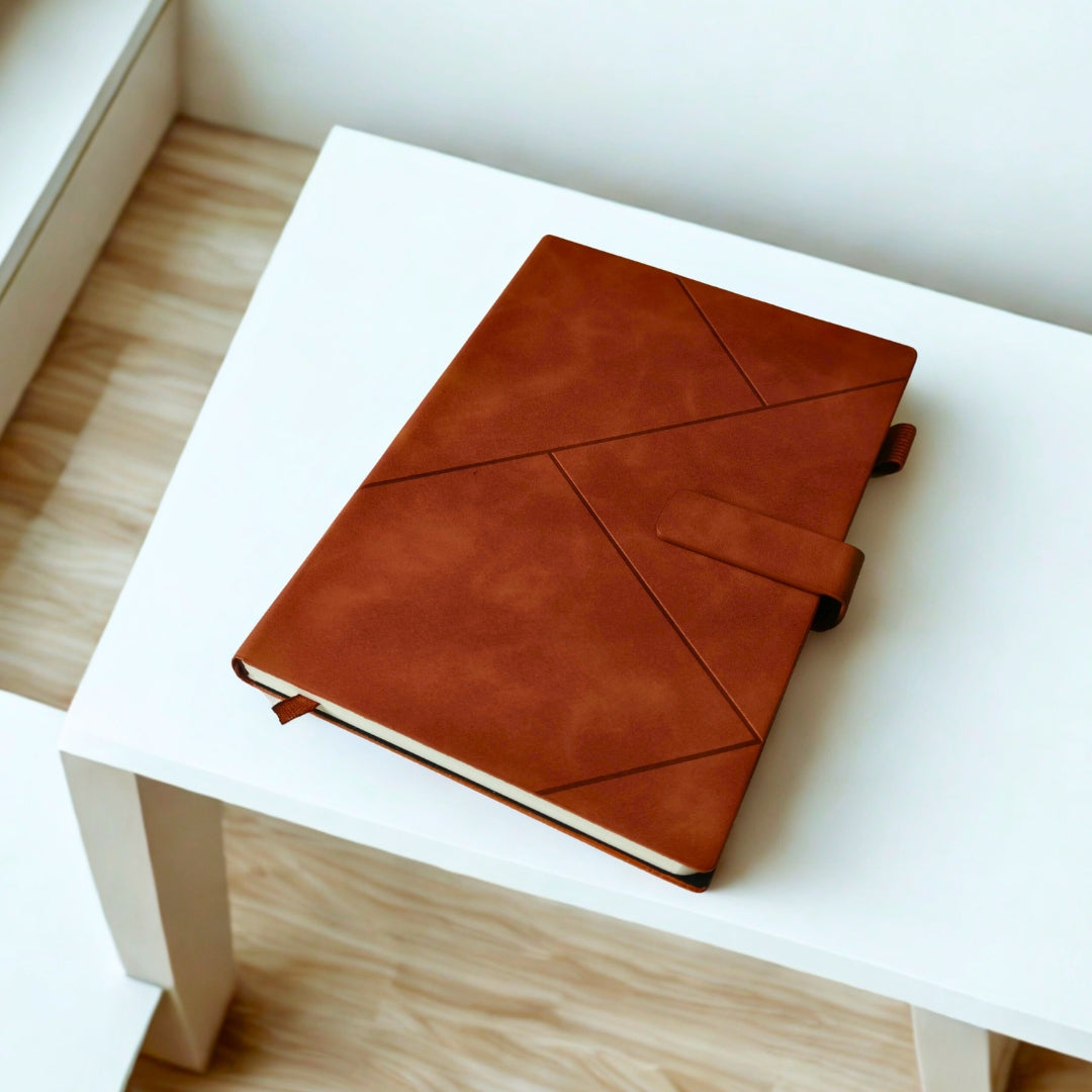 Brown Triangle Cut Diary