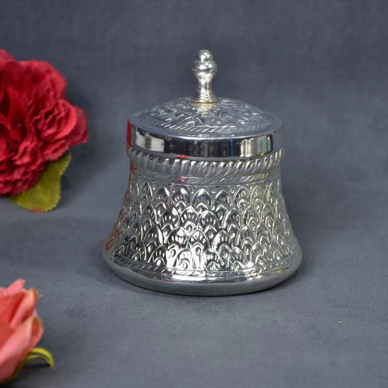 Brass Silver Plated Chitayi Jar