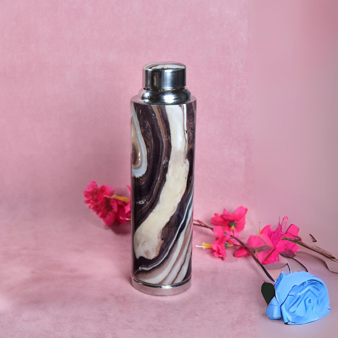 Brown Marble Copper Bottle Large - 1000ml