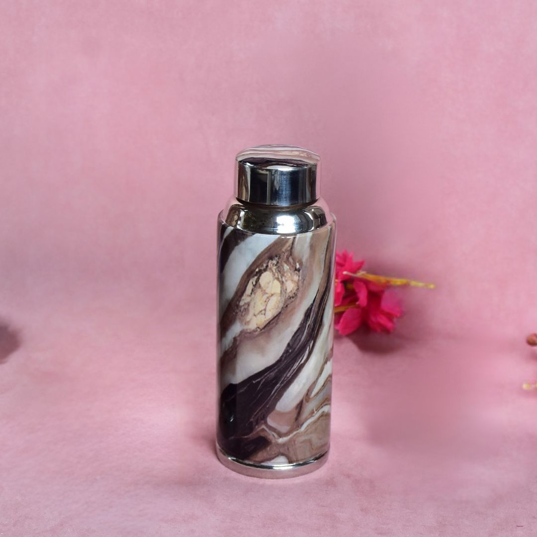 Brown Marble Copper Bottle Small - 500ml