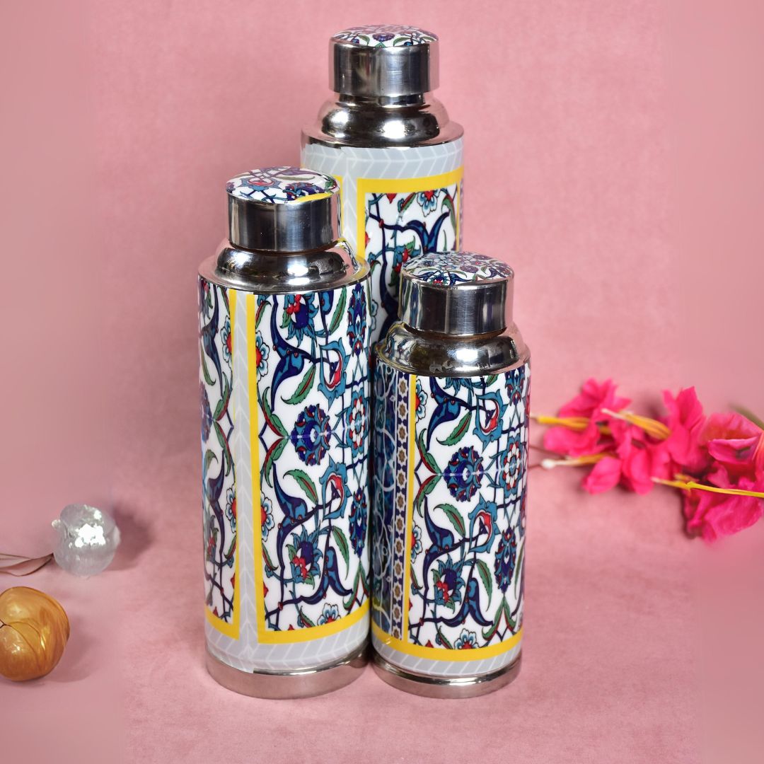 New Blue Copper Bottle - Set Of 3