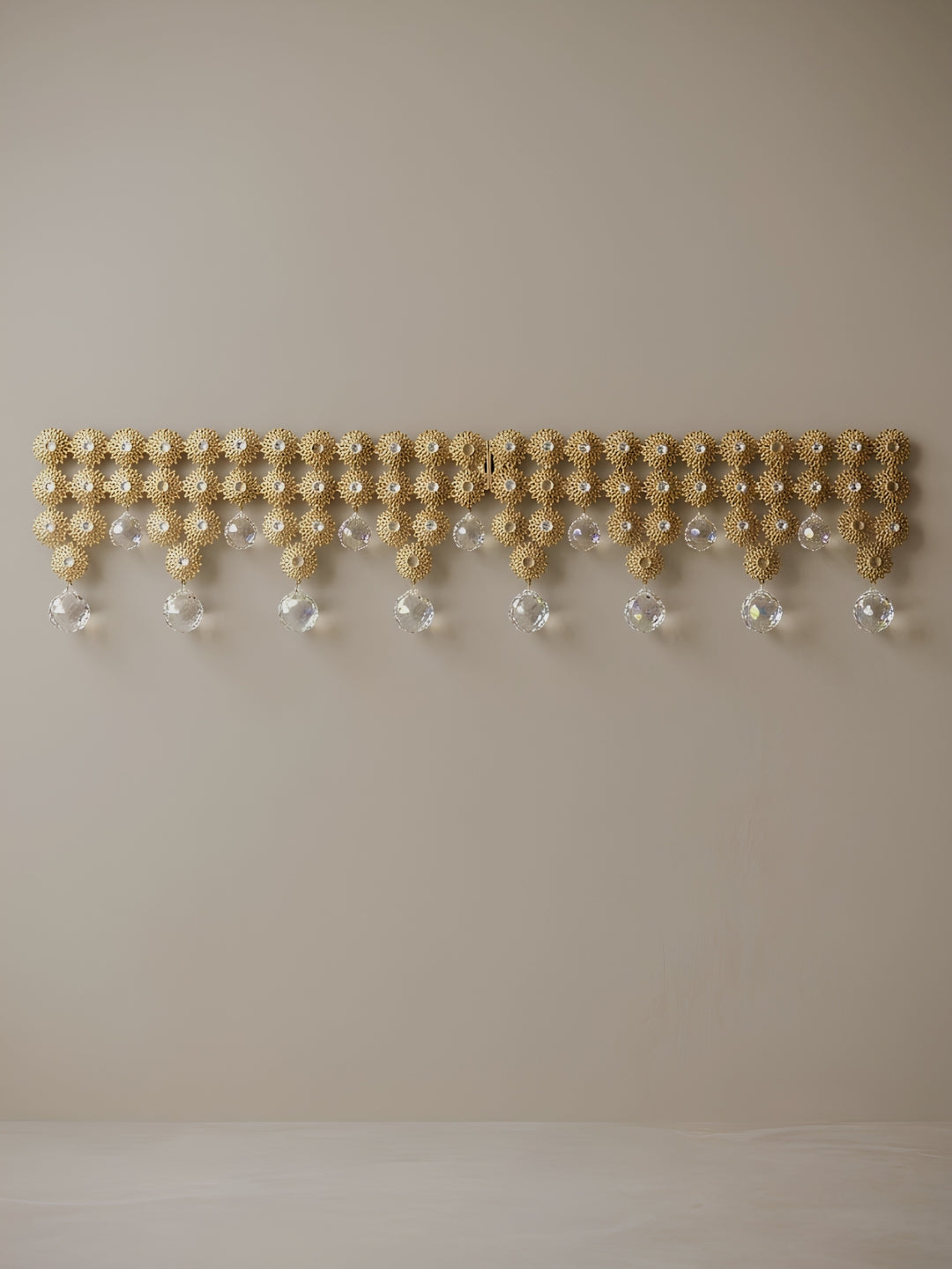 metal Diamond with crystal hanging toran