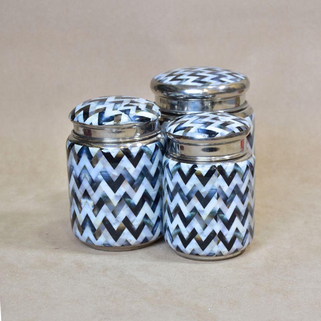 Zig Zag Jar Set Of 3