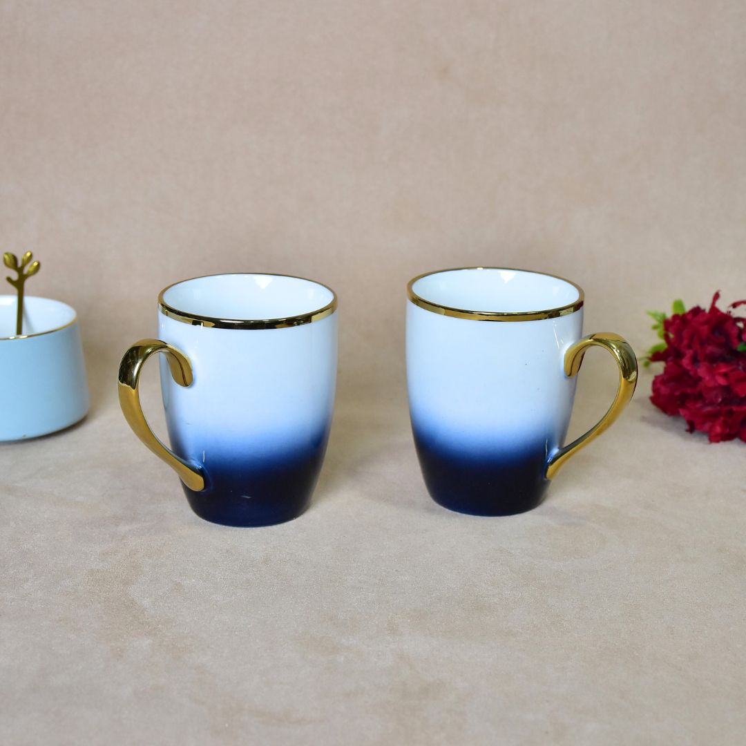 Ceramic Ombre Mug Set Of 2 - Blue