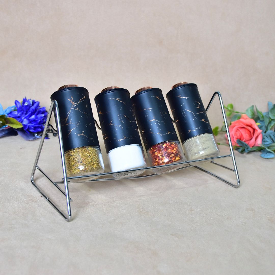 Salt Pepper Shaker Set Of 4 - Black