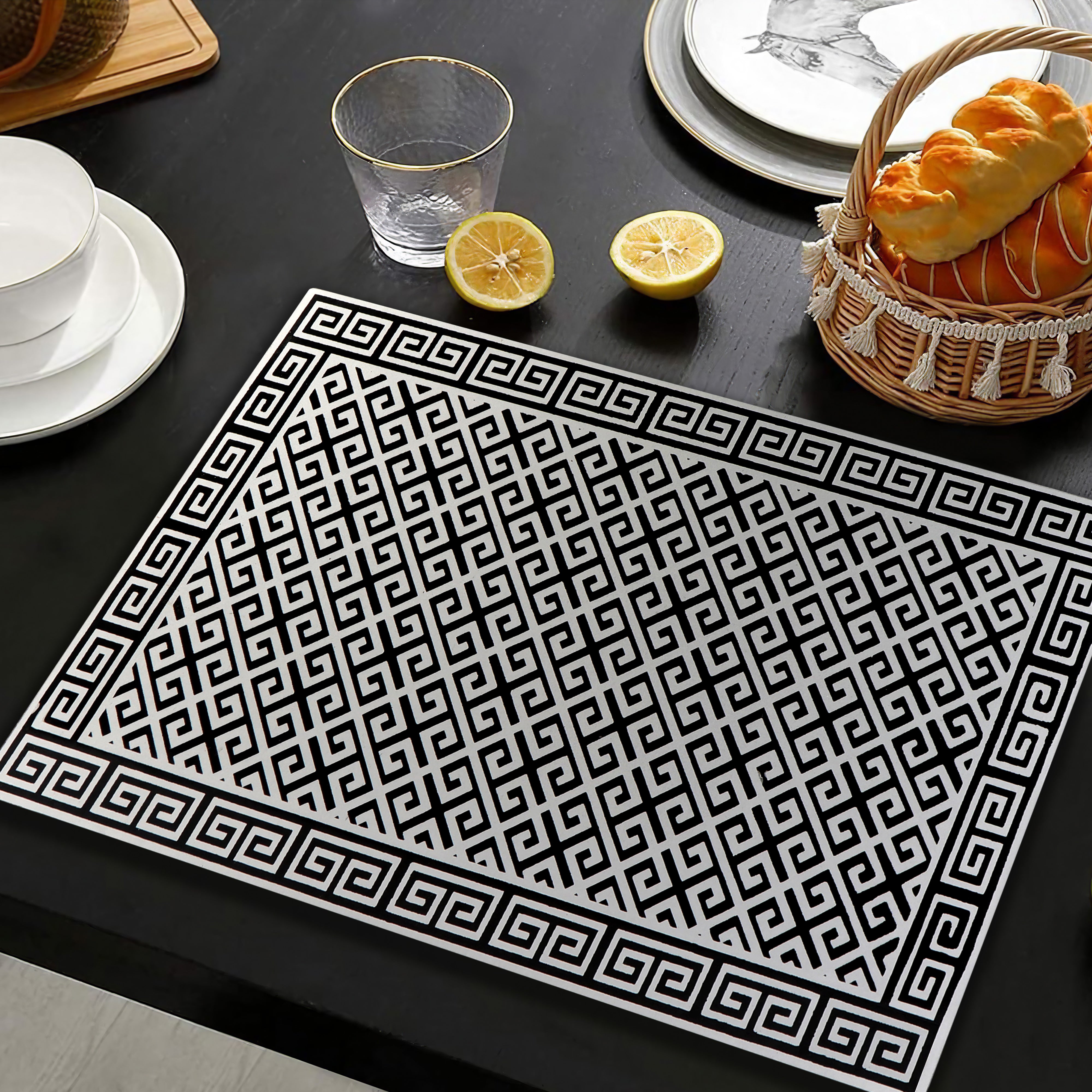 Tablemat - Black Silver (1 Pc)