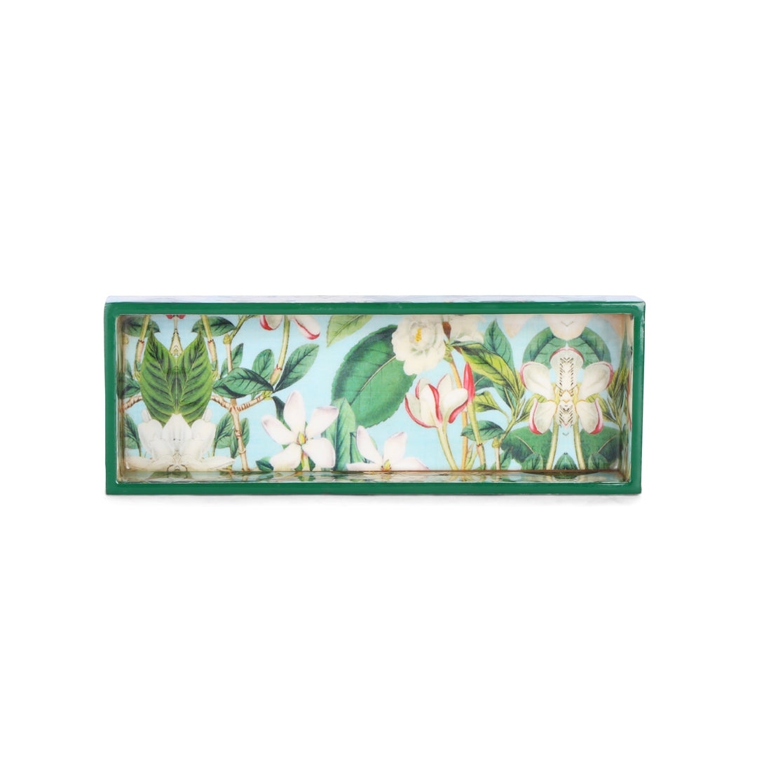 Single Tray - Green Flower 1- The Home Co.