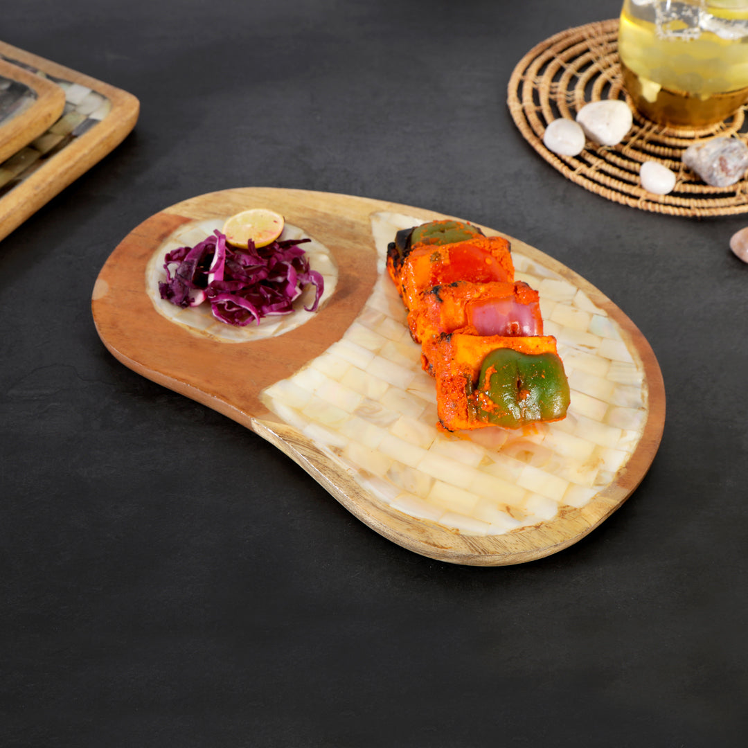 Cashew Platter - White Mother Of Pearl - The Home Co.