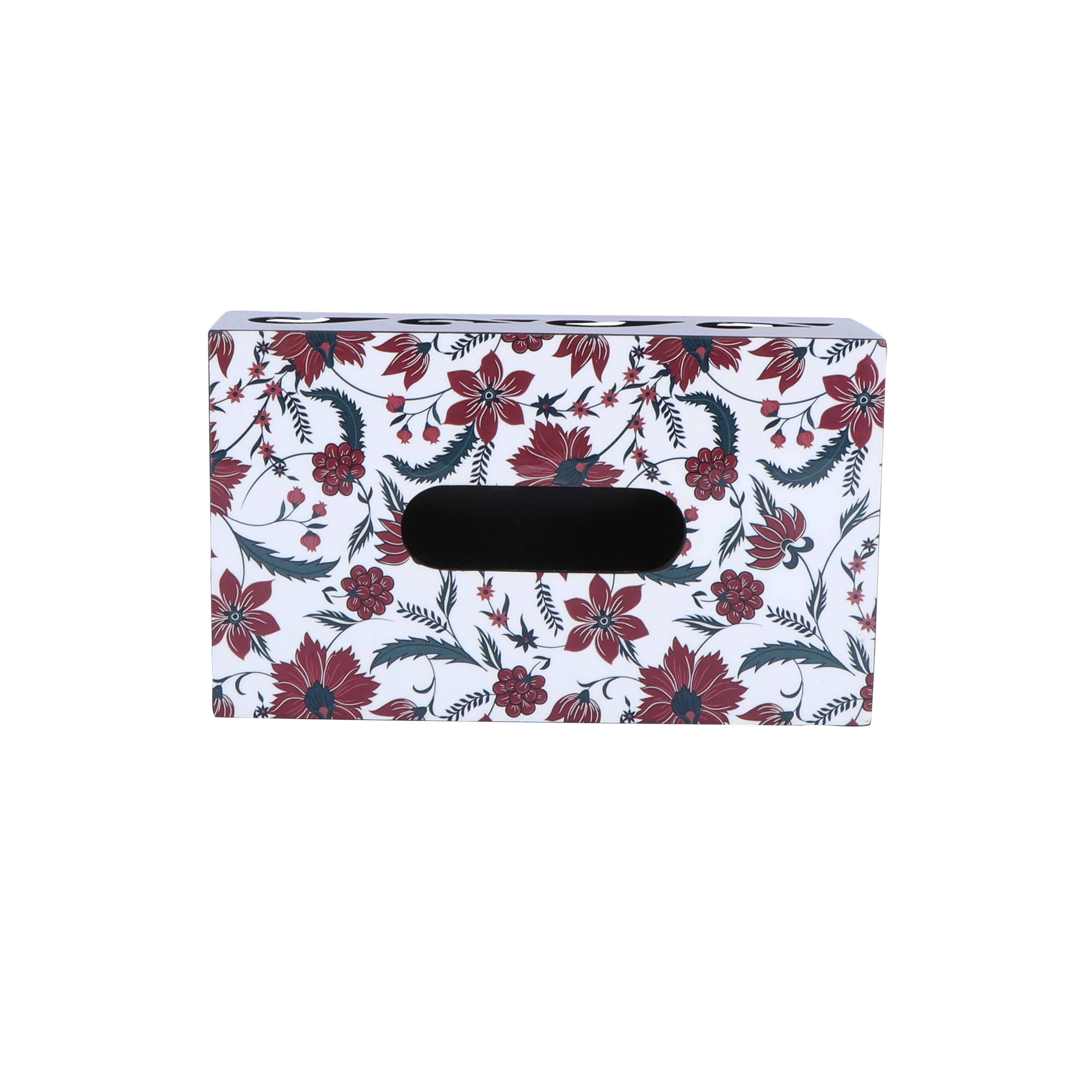 Tissue Box - Red Cutwork