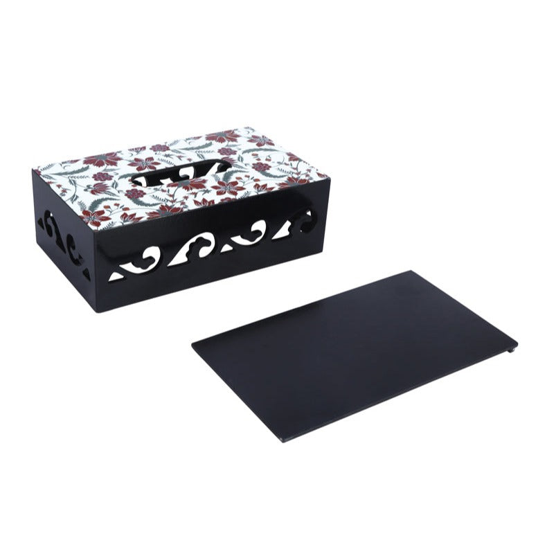 Tissue Box - Red Cutwork 7- The Home Co.