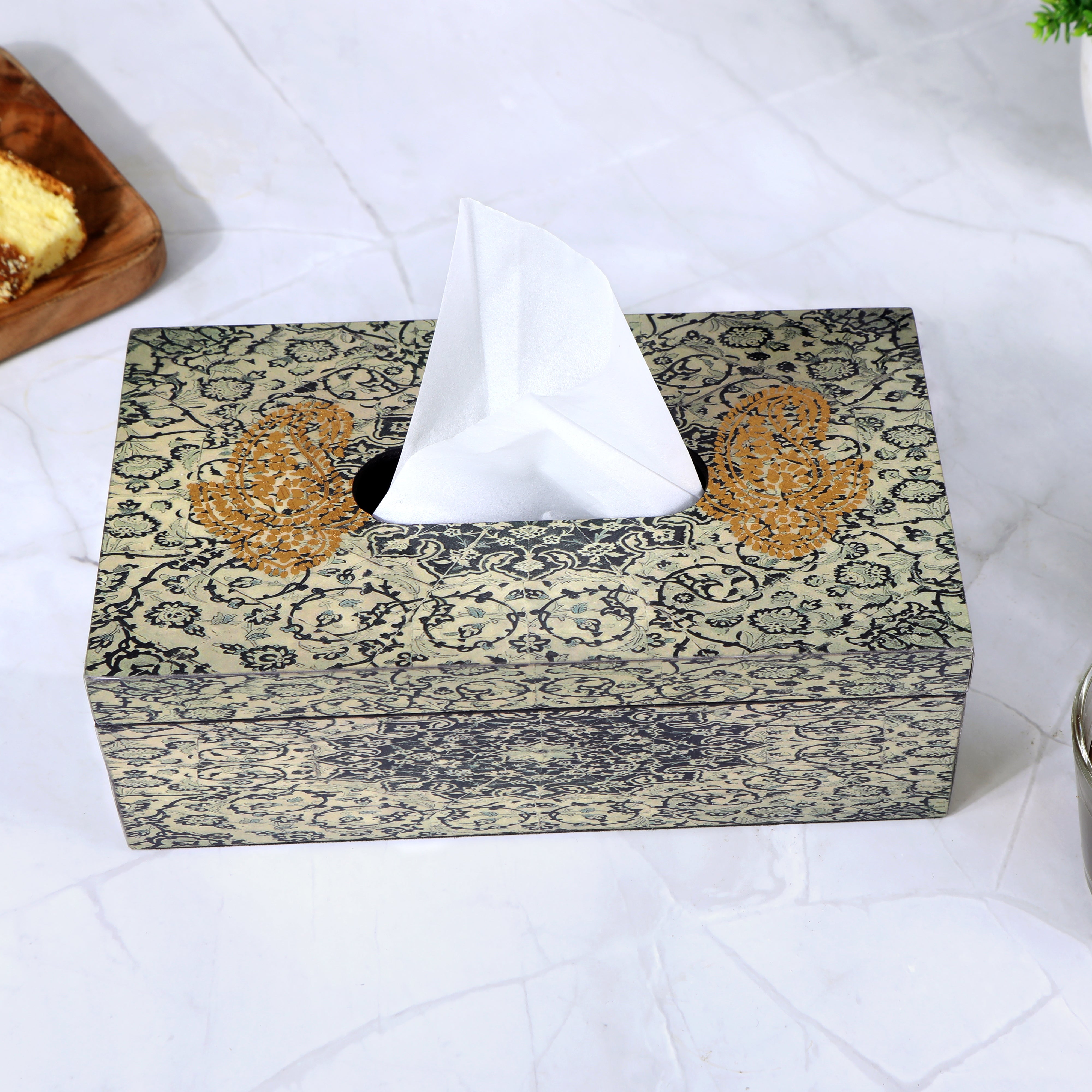Tissue Box - Beige Turkish