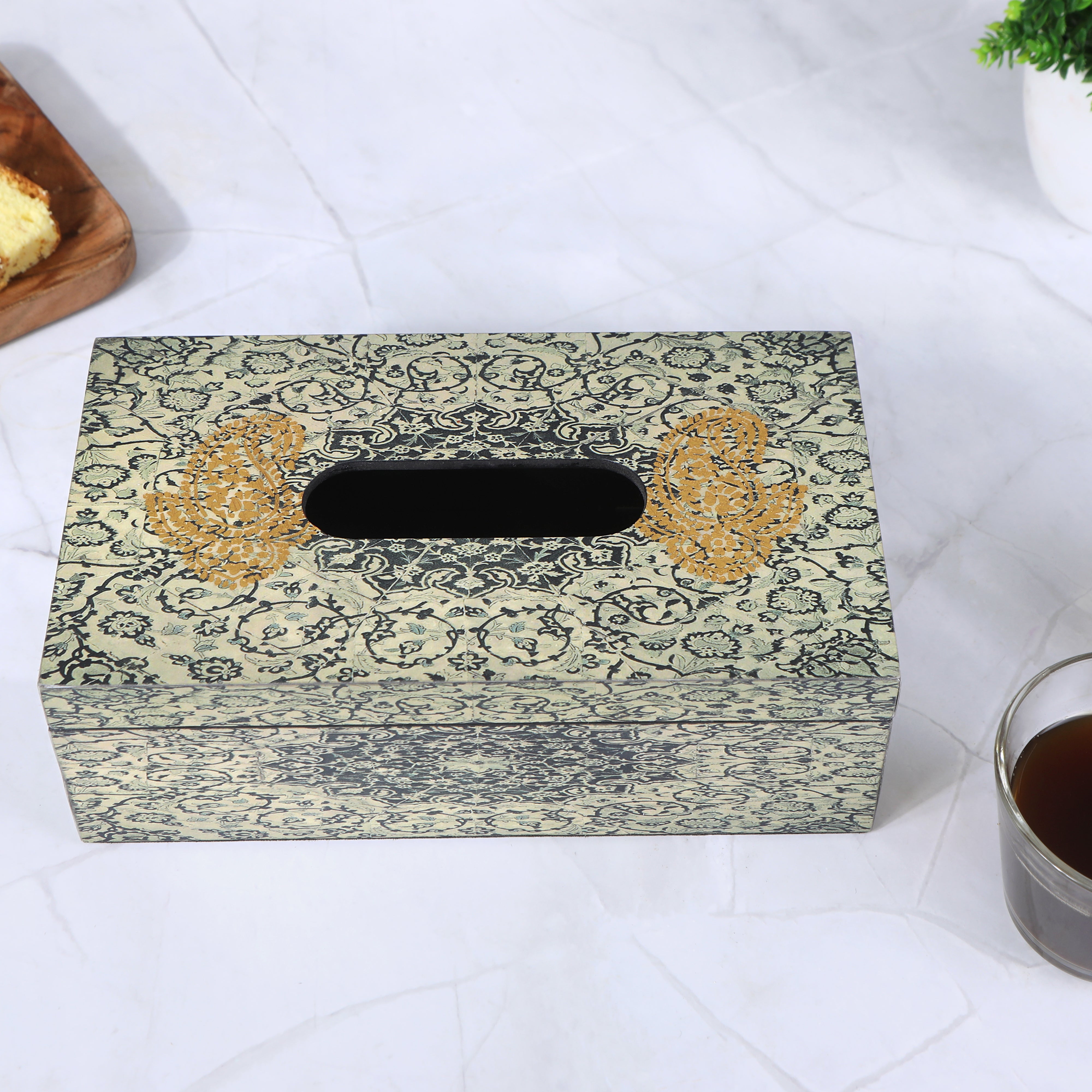 Tissue Box - Beige Turkish